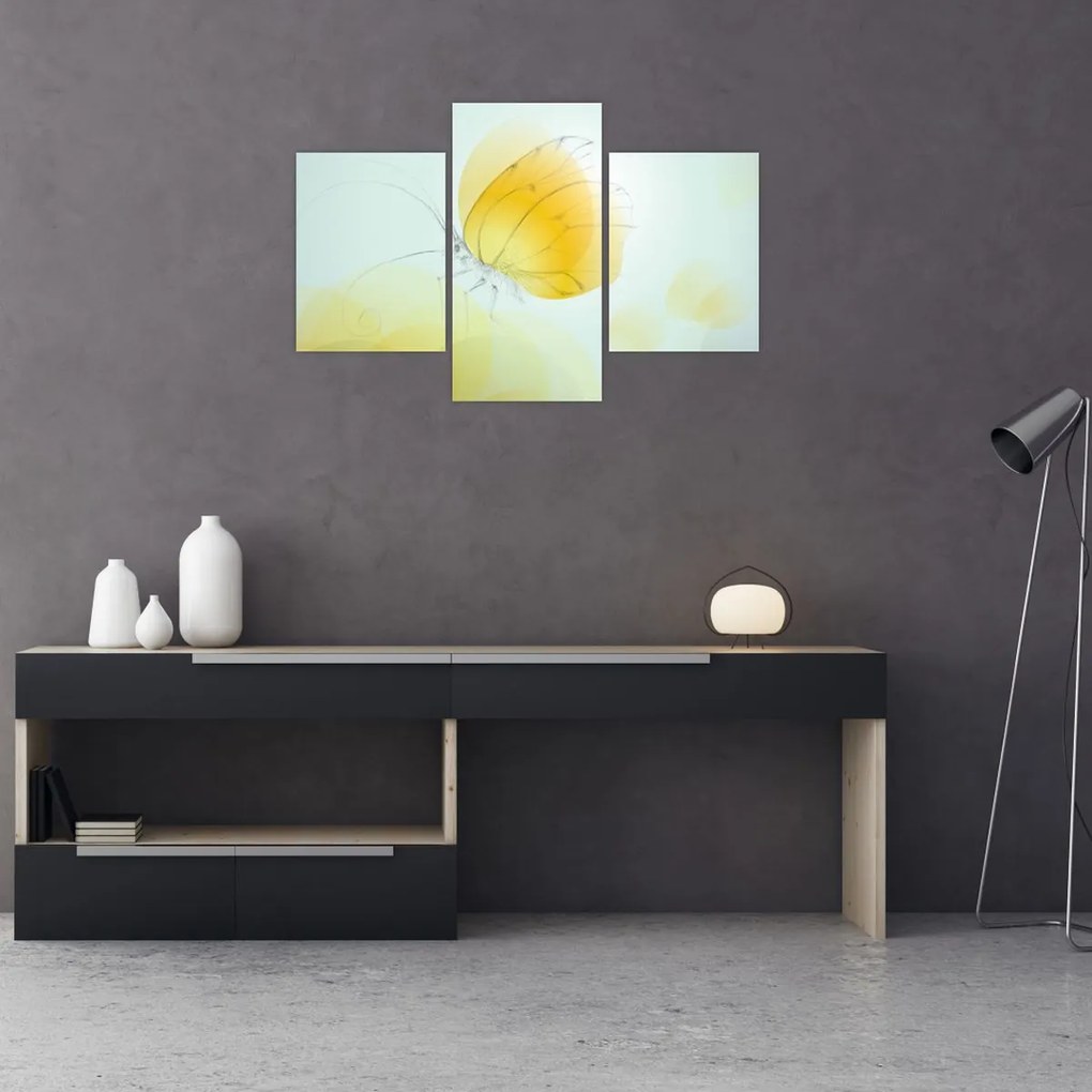 Tablou - Fluturele galben (90x60 cm)