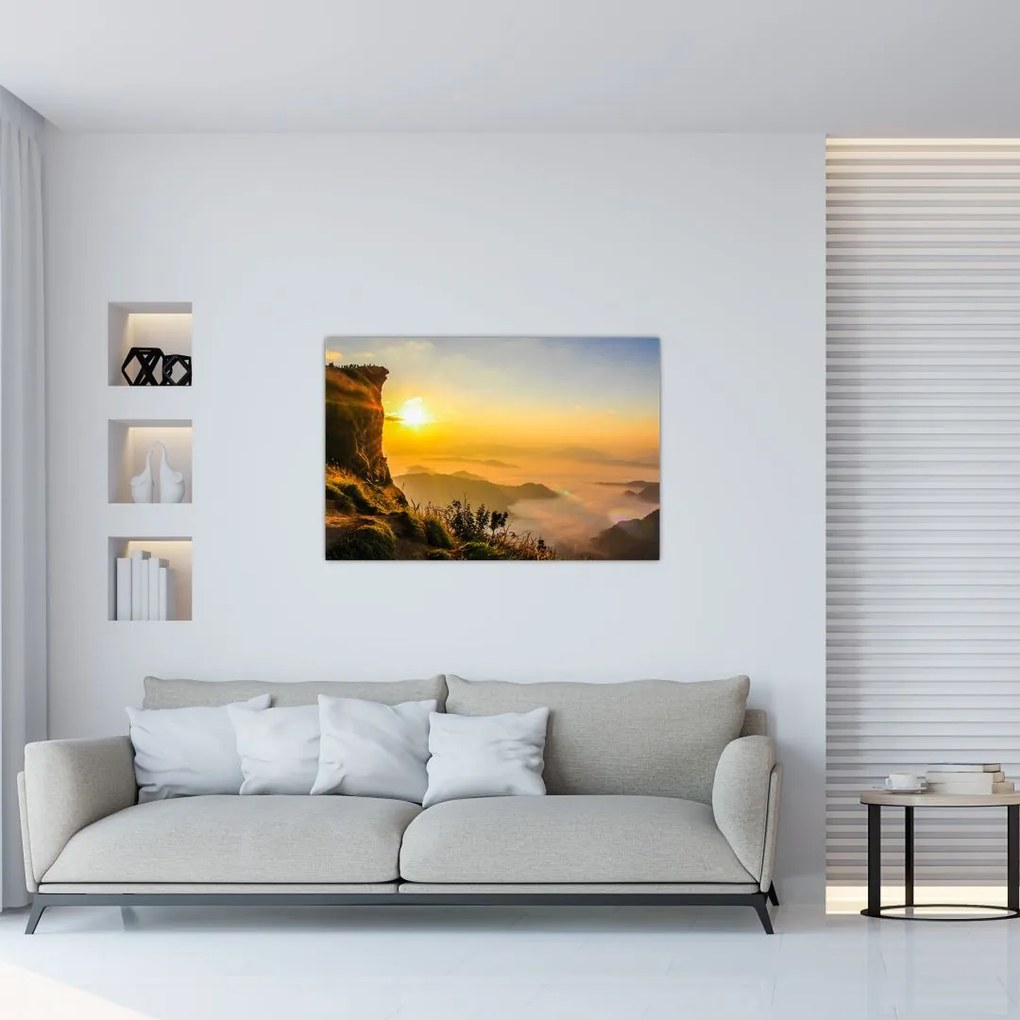 Tablou - Ceața de dimineață în vale (90x60 cm)