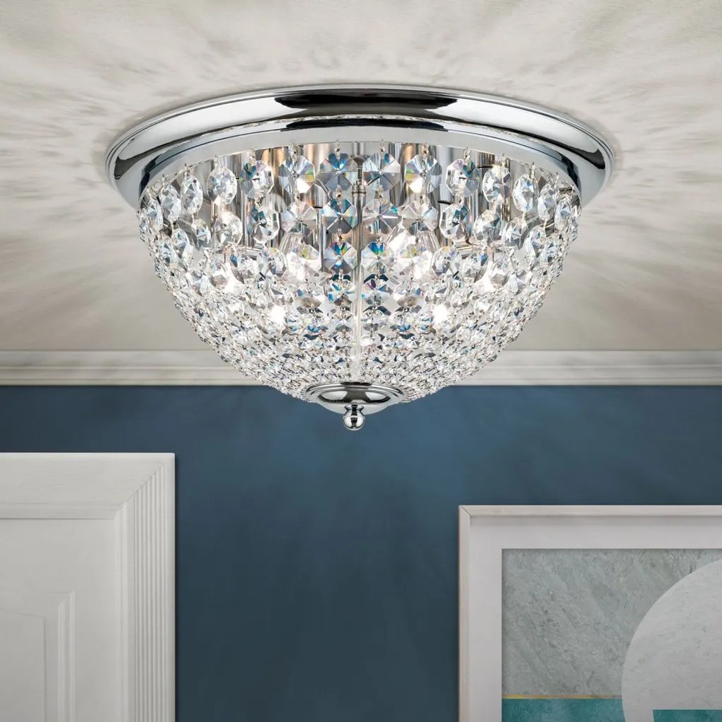 Plafoniera cristal Asfour design elegant lux PLAFOND D-47cm crom