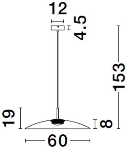 Lustra LED design modern POLIFEMO maro, 60cm