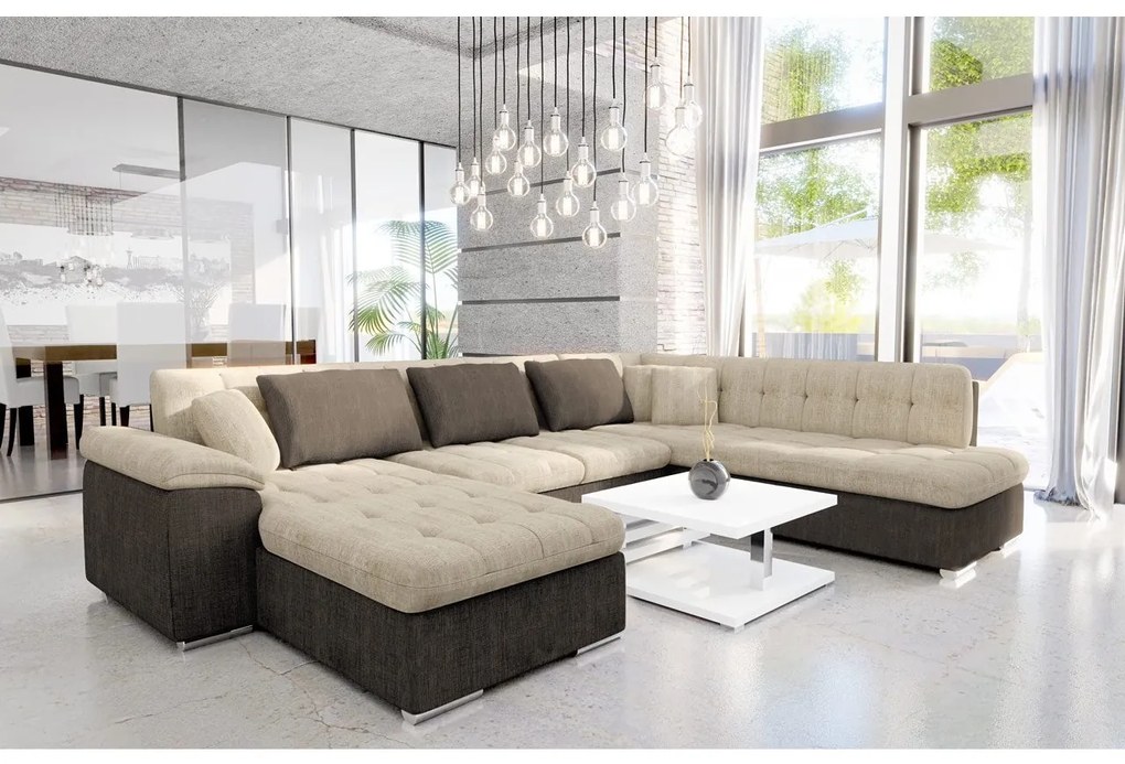 Colțar Talina cu funcție de dormit (Dreapta U) (Uttario Velvet 2954 + Uttario Velvet 2954 + Evo 29). 1059436