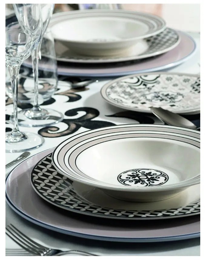 Set veselă din porțelan 18 farfurii Brandani Alhambra