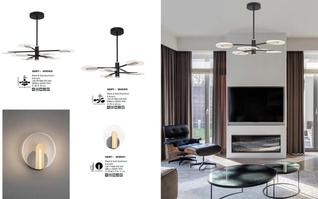 Aplica LED design modern Genti