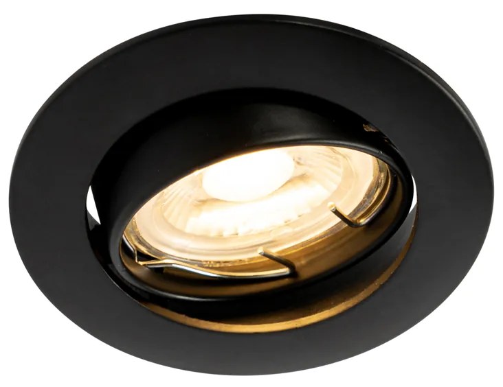 Set de 6 spoturi îngropate negre GU10 35mm - Edu