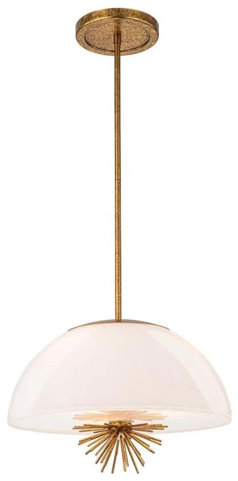 Lustră pe tijă Quoizel STARING-3P-DG-OPAL STARING 3xE14/40W/230V d. 45,7 cm auriu