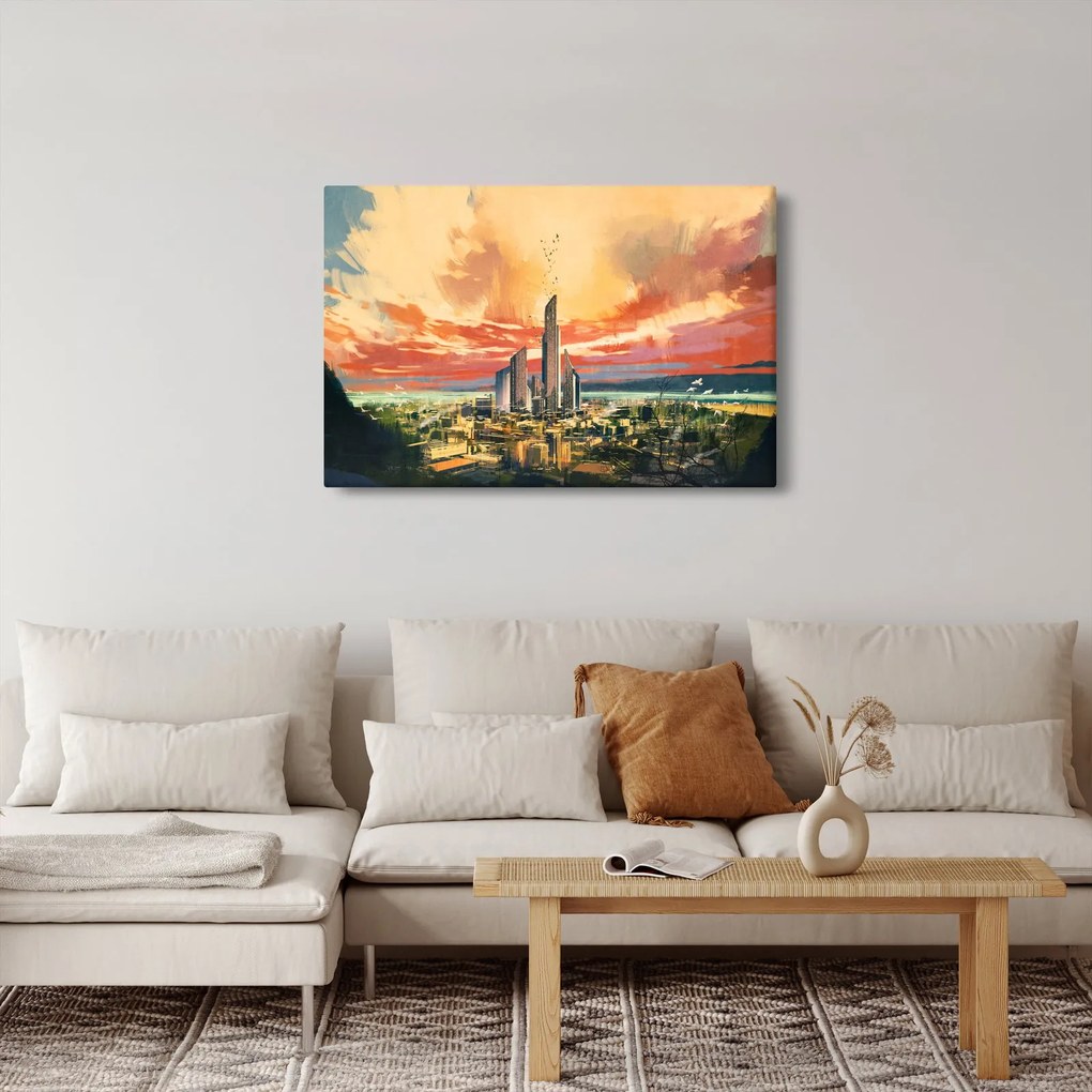 Tablou - Orașul pictat (90x60 cm)