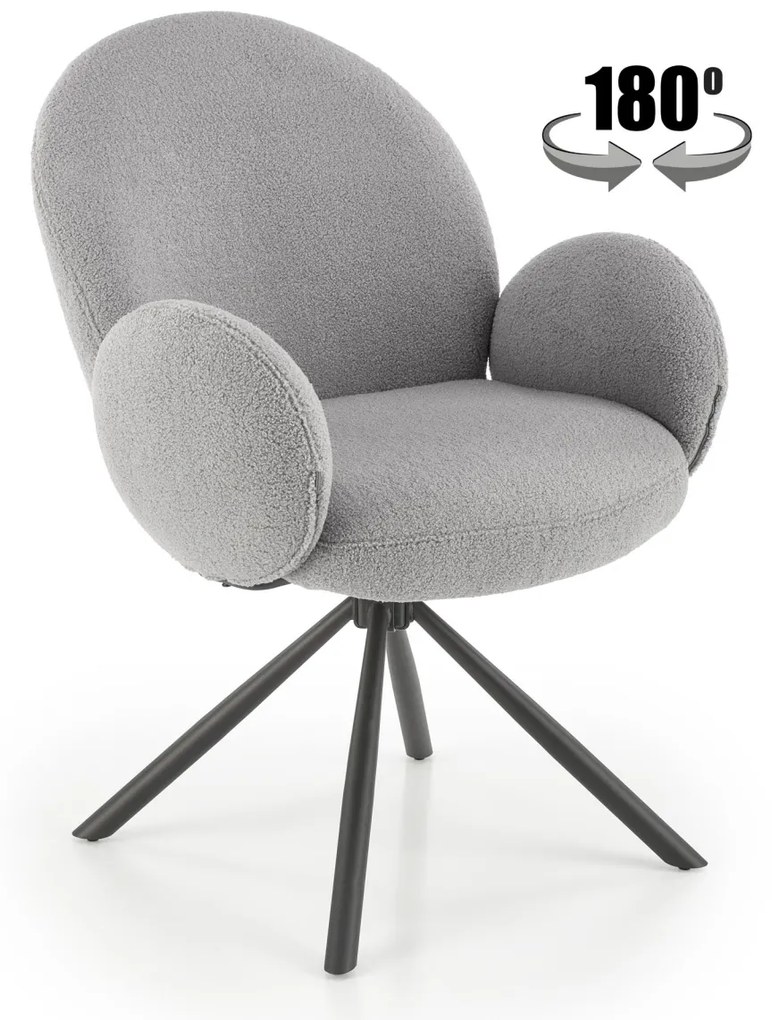 Scaun K498 tapitat gri