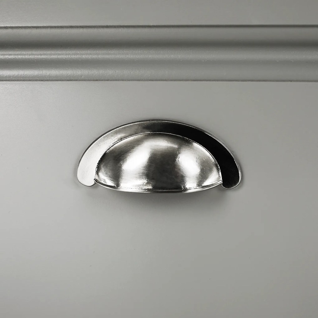 Pantofar, 4 compartimente duble, gri, mdf