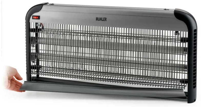 Lampa UVA pentru insecte Muhler MIK-100 1003954, 40W, 100 m², Sigura pentru oameni si animale, Functionare silentioasa, Negru/gri