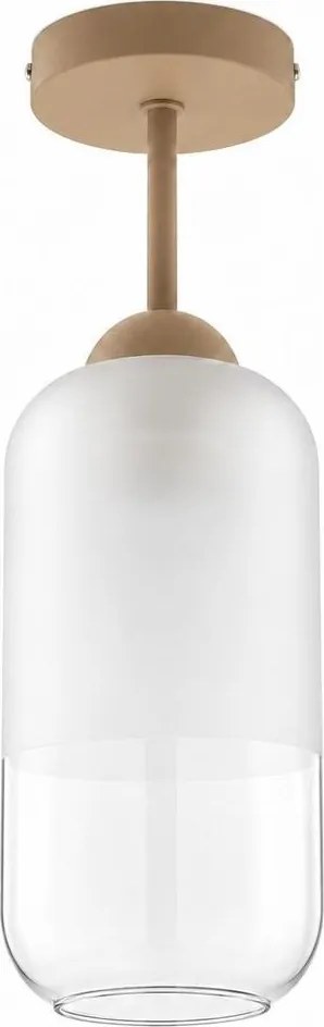 BRILAGI - lustră LED aplicată RETRO GLASS 1xE27/60W/230V Ø 14 cm bej/alb