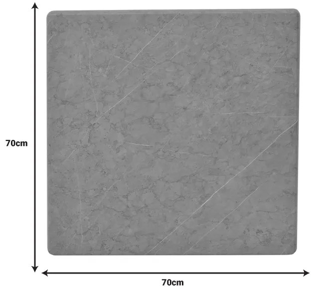 Blat masa Zerbo Pako World Gri 70x70x1 cm