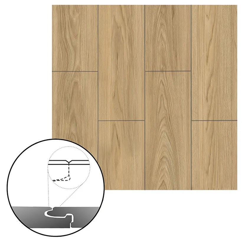 Pardoseală laminată din vinil SPC Leziter Campo Oak