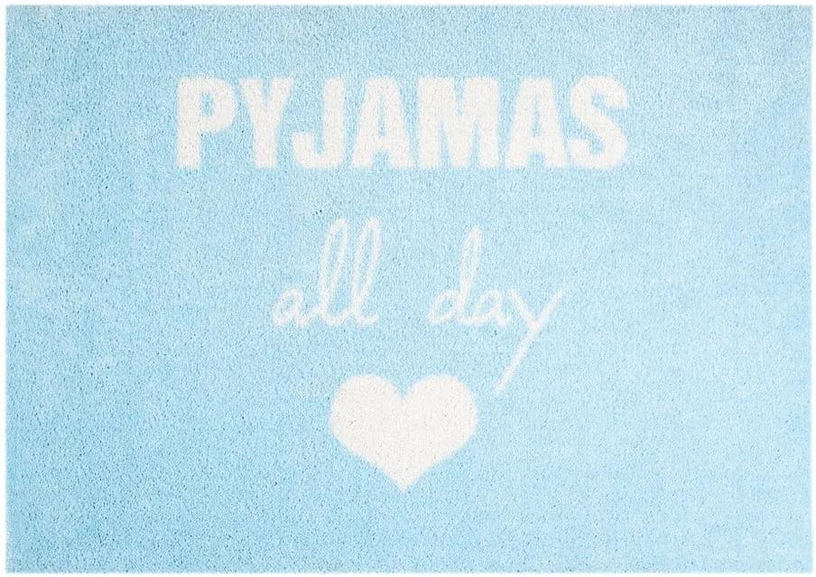 Covor ușă Hanse Home StateMat Pyjamas All Day, 50 x 75 cm, albastru