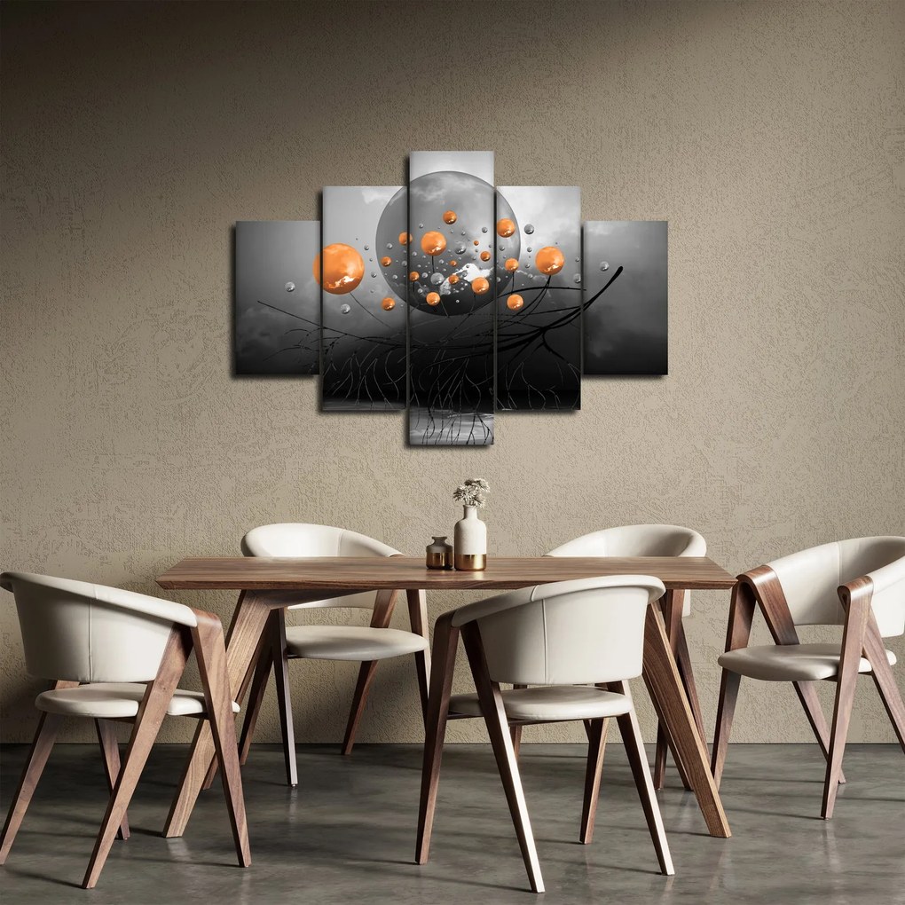 Tabloul cu bile portocalii (150x105 cm)