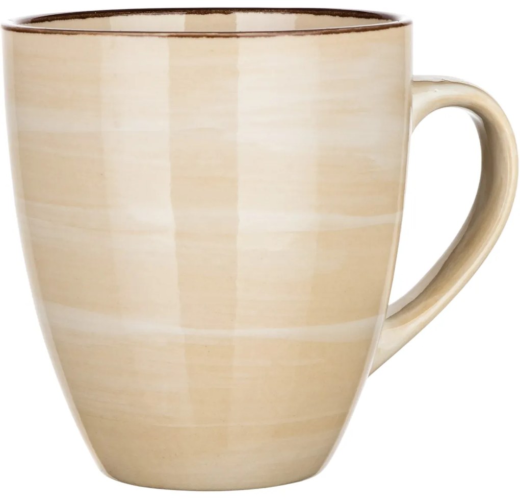 Set de 6 căni din ceramică Banquet PALAS , 400 ml,crem,