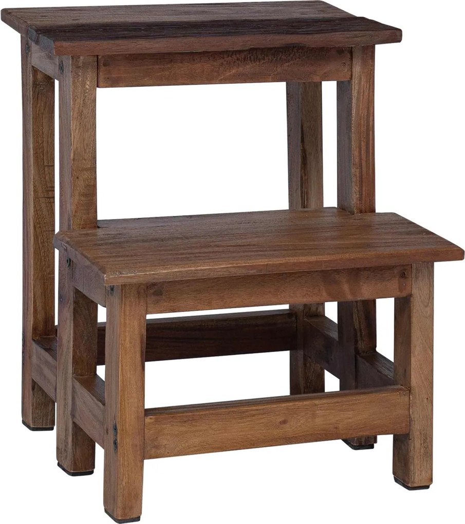 vidaXL Taburet natural 37 x 37 x 46 cm Lemn de mahon