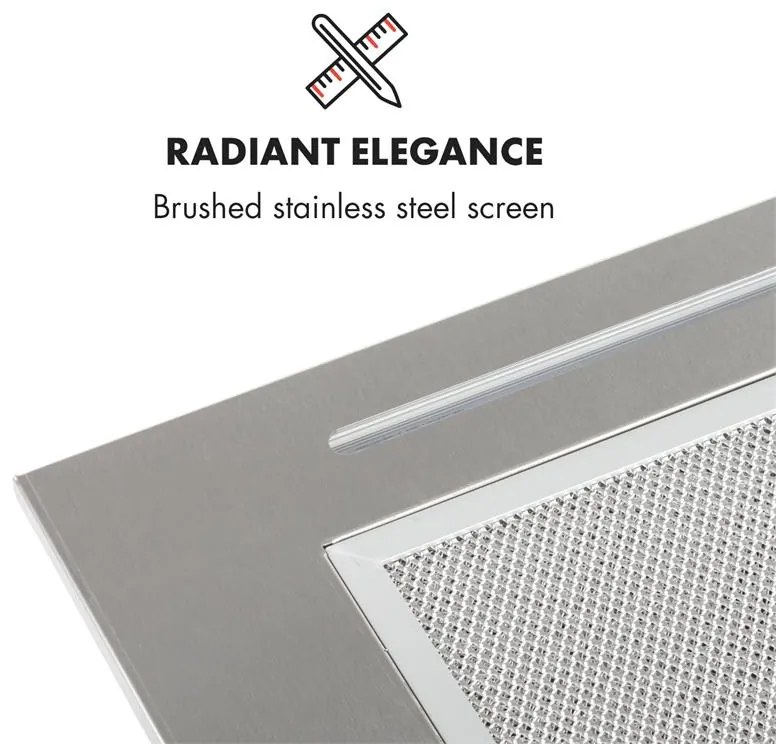 Down Under 90, hotă de aspirație, 90 cm, 590 m³/h, LED, oțel inoxidabil