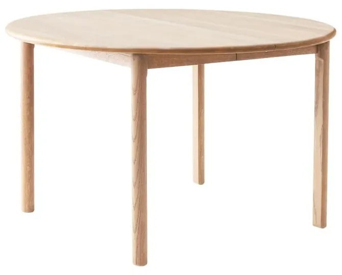 Masă de dining în culoare naturală rotundă extensibilă din lemn de stejar ø 120 cm Noor – Hammel Furniture