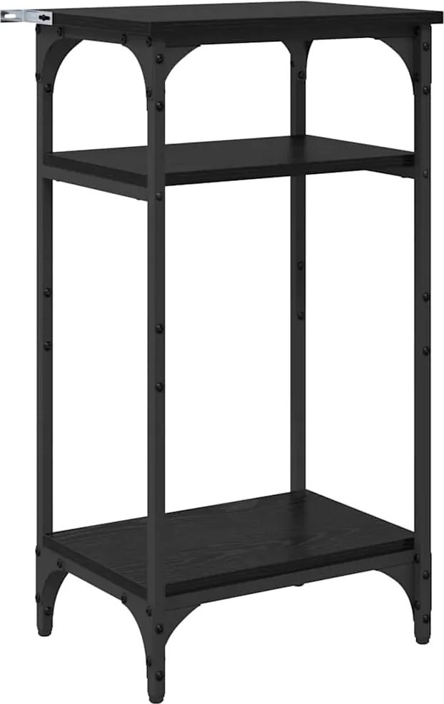 vidaXL Masă laterală Manual Stejar Negru 40 x 30 x 75 cm Lemn compozit