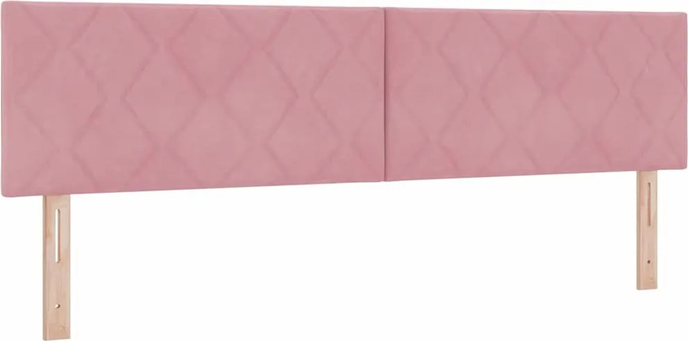 vidaXL Tăblie LED Roz 180 cm Catifea