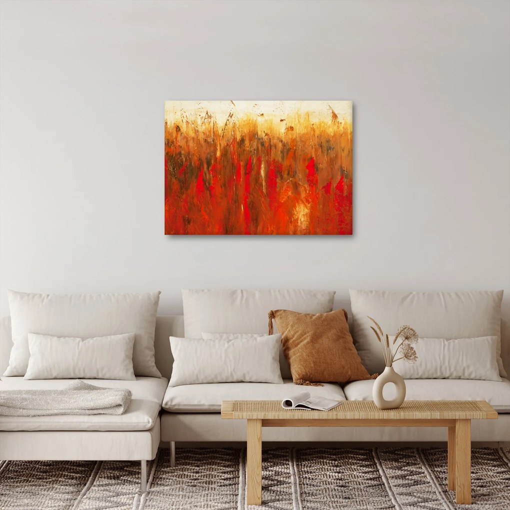 Tablou cu abstracție pictată (70x50 cm)