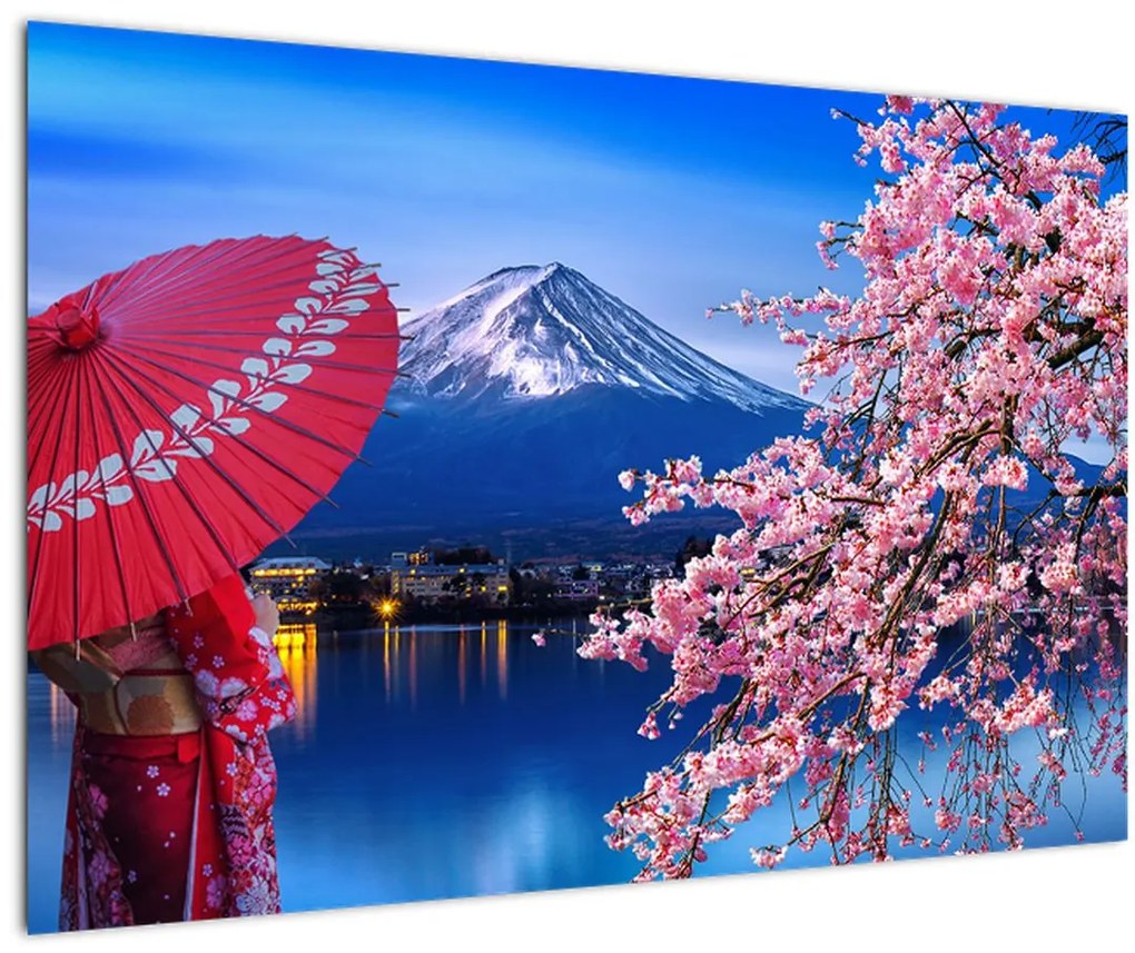 Tablou - cu privire la munte - Japonia (90x60 cm)
