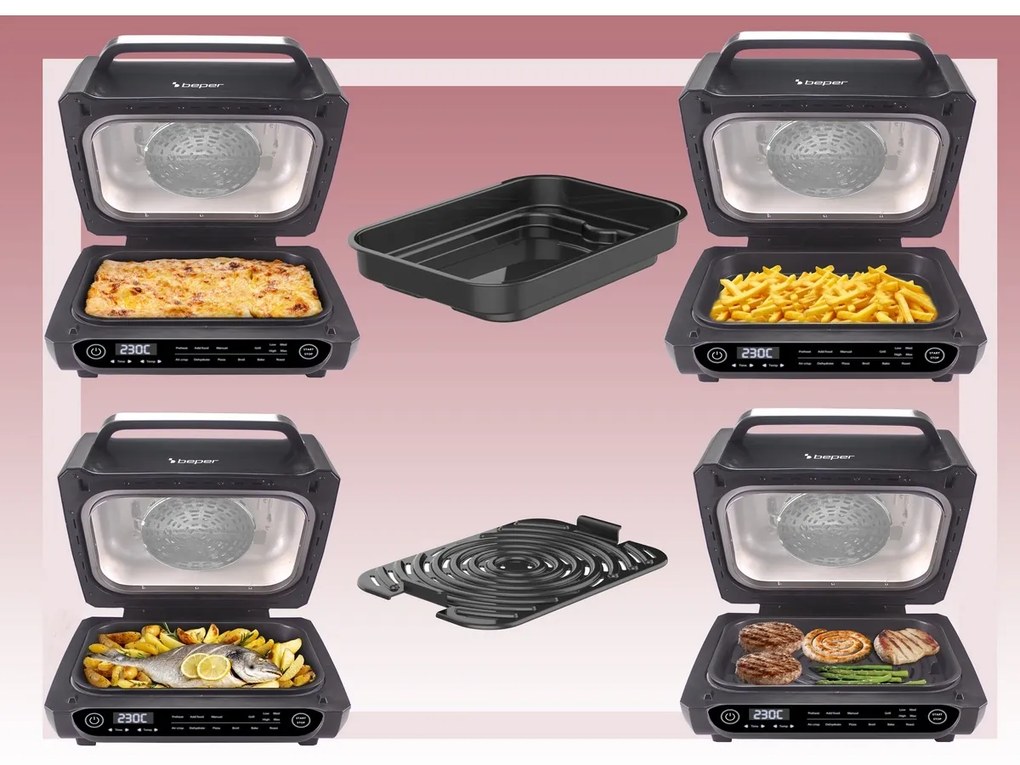 Beper P101FRI081 friteuză multifuncțională cu aercald Cucinotto Pro