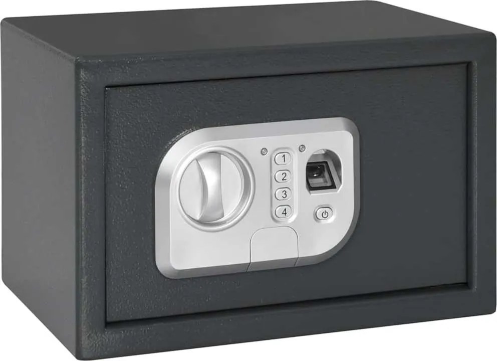 vidaXL Seif digital cu blocare Gri închis 31 x 20 x 20 cm Oțel