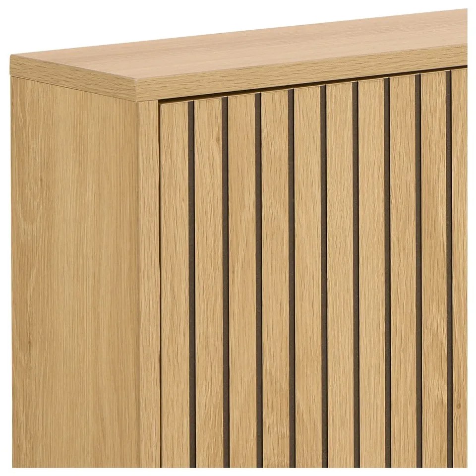 Pantofar în culoare naturală cu deschidere înclinată cu aspect de lemn de stejar 72x43x17 cm Albany – Actona