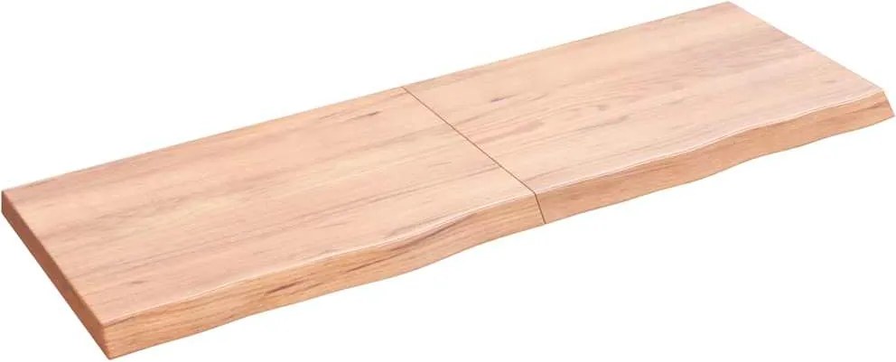 vidaXL Raft de perete maro deschis 120x40x(2-4) cm lemn stejar tratat