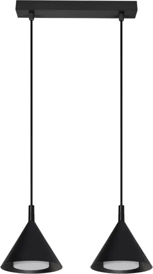 Brilagi - Lustră suspendată pe cablu CONE DOUBLE 2xGX53/15W/230V neagră