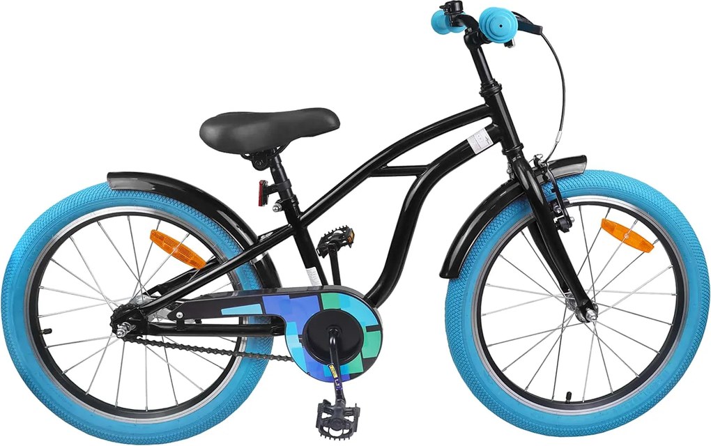 vidaXL Bicicletă pentru Copii 22 Inci pentru 7-12 ani Negru