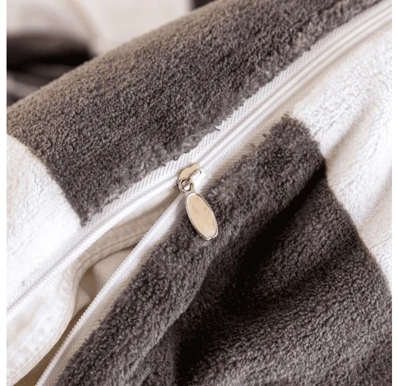 Lenjerie cocolino TIRSO gri-alb Dimensiune lenjerie de pat: 70 x 90 cm | 140 x 220 cm