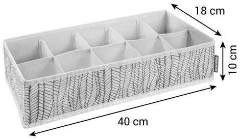 Tescoma Organizator pentru șosete și rufe FANCYHOME, 40 x 18 x 10 cm, alb-deschis