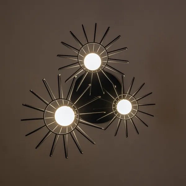 Pendul pe cablu SOLANO 3xE27/15W/230V negru/auriu