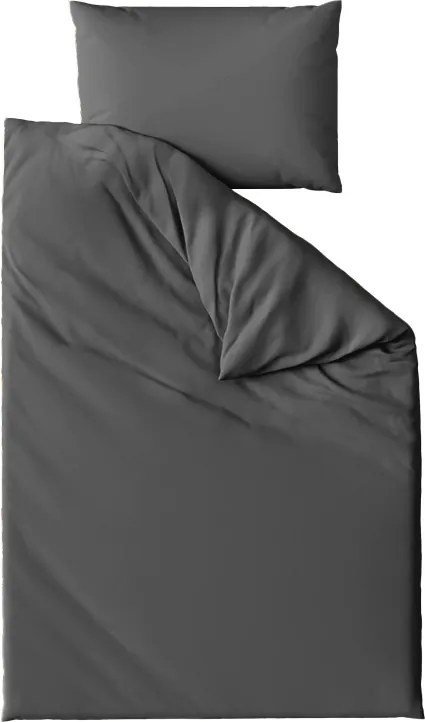Lenjerie de pat din bumbac LUX gri inchis cu buzunar hotelier Dimensiune lenjerie de pat: 70 x 90 cm | 140 x 220 cm