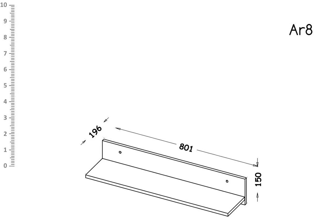 Raft Tip AR8 Alishia (alb + stejar wotan). 1040731