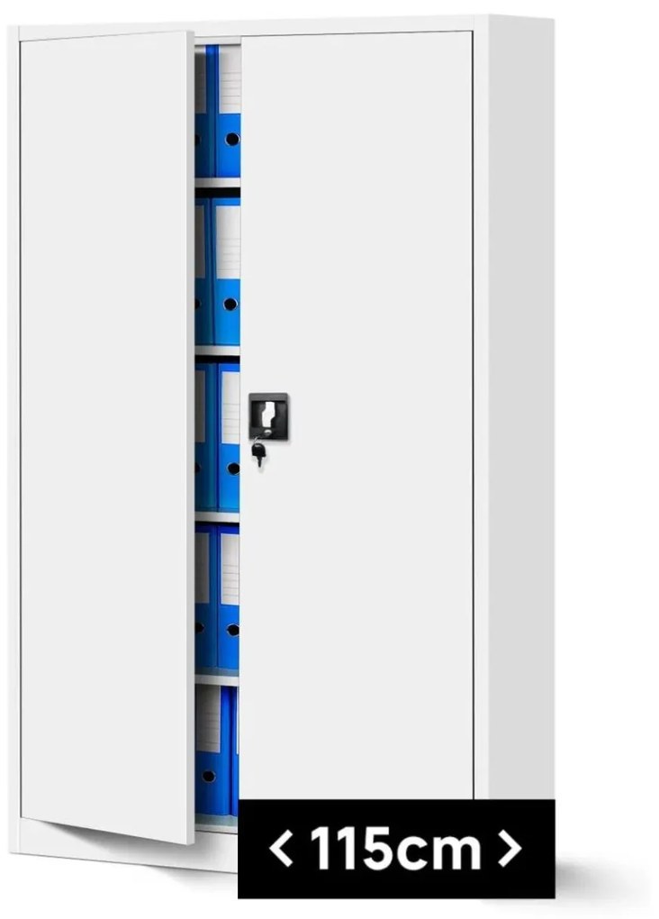Dulap metalic Jan II alb (115x185 cm)