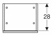 Dulap inalt suspendat Geberit Smyle Square alb 1 usa 36 cm