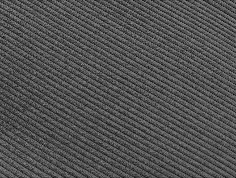 Canapea gri închis cu tapițerie din catifea reiată 250 cm Belair – Bobochic Paris