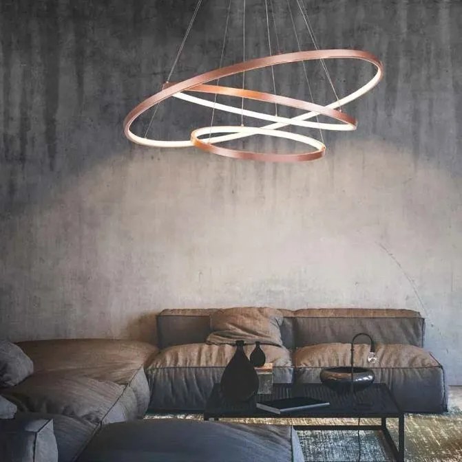 Lustra design modern circular cu 3 inele LED dimabil ROTUNDA