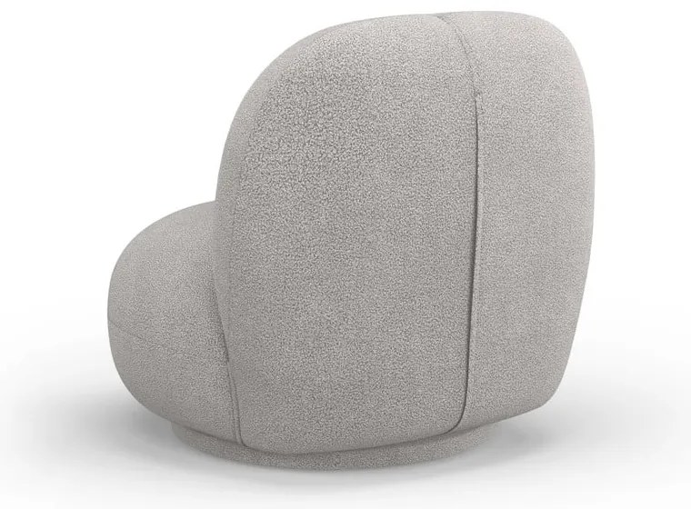 Fotoliu gri deschis cu tapițerie din stofă bouclé Chuck – Micadoni Home