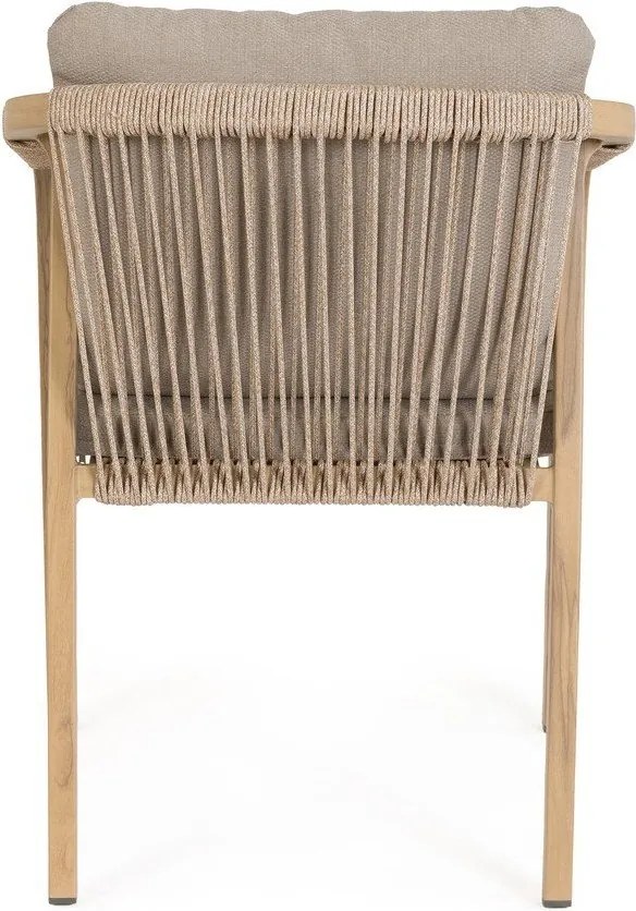 Scaun de grădină în culoare naturală din metal Kalimera – Bizzotto