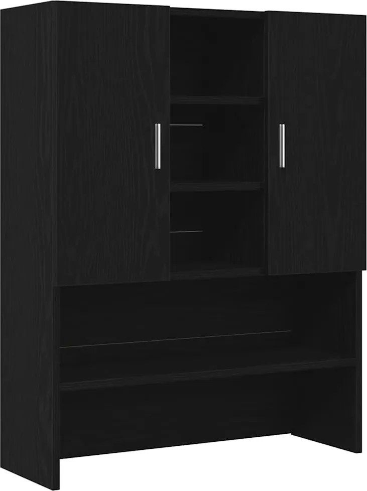 vidaXL Dulap mașină de spălat stejar negru 70,5x25,5x90 cm