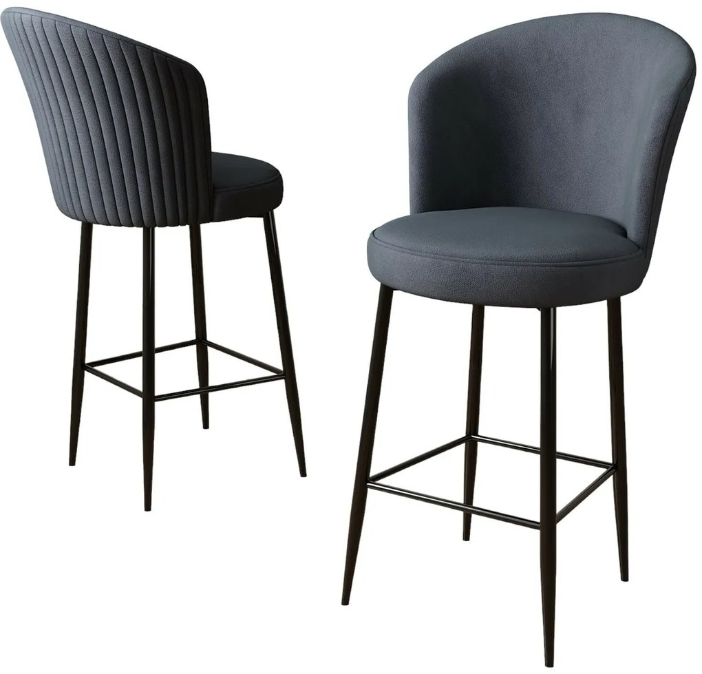 Set de scaune de bar Fora Anthracite, 2 buc., 2 buc.