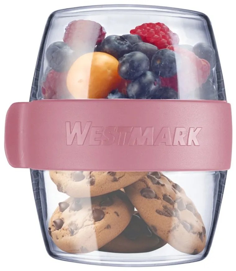 Cutie pentru gustări din două piese Westmark MINI,400 ml , roz, S