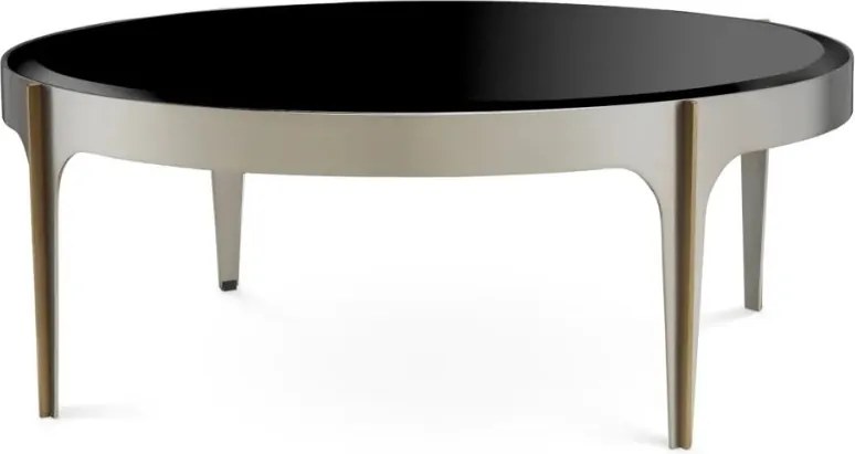 Masuta de Cafea Design LUX, Otel, Sticla, Negru, Artemisa