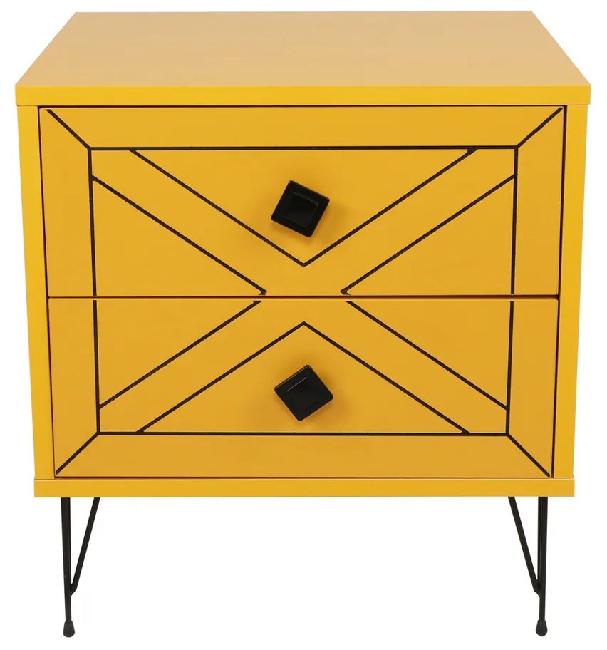 Măsuță de noptieră Luna Yellow