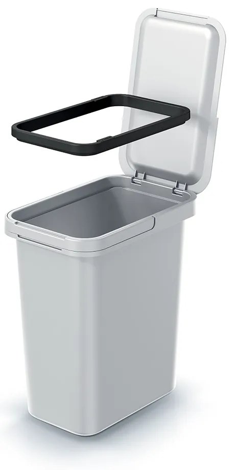 Coș de gunoi suspendat, 12 l, gri deschis
