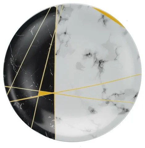 Set veselă 24 piese din porțelan Kütahya Porselen Black&amp;White